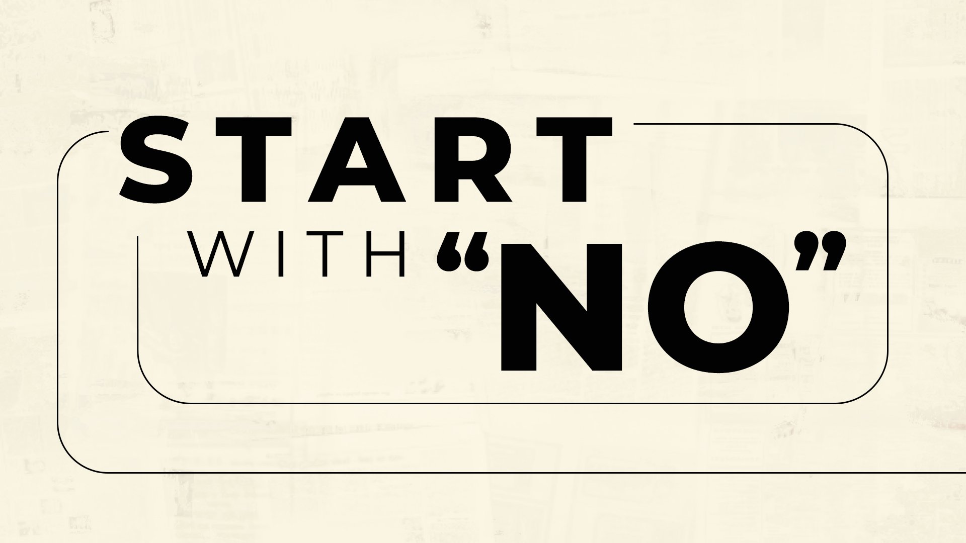 Start with "No" (January 2024)