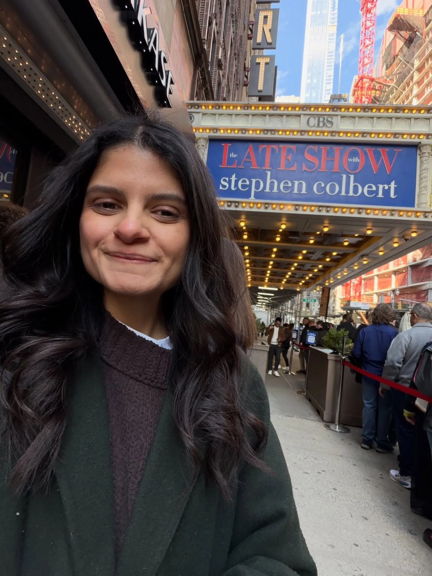 Checked off a bucket list item today. I admire Stephen Colbert&rsquo;s interview style and honesty around grief so much. It felt really special to get to see the show tape live before its final bow this spring. Such a pinch me moment. #colbert #newyo