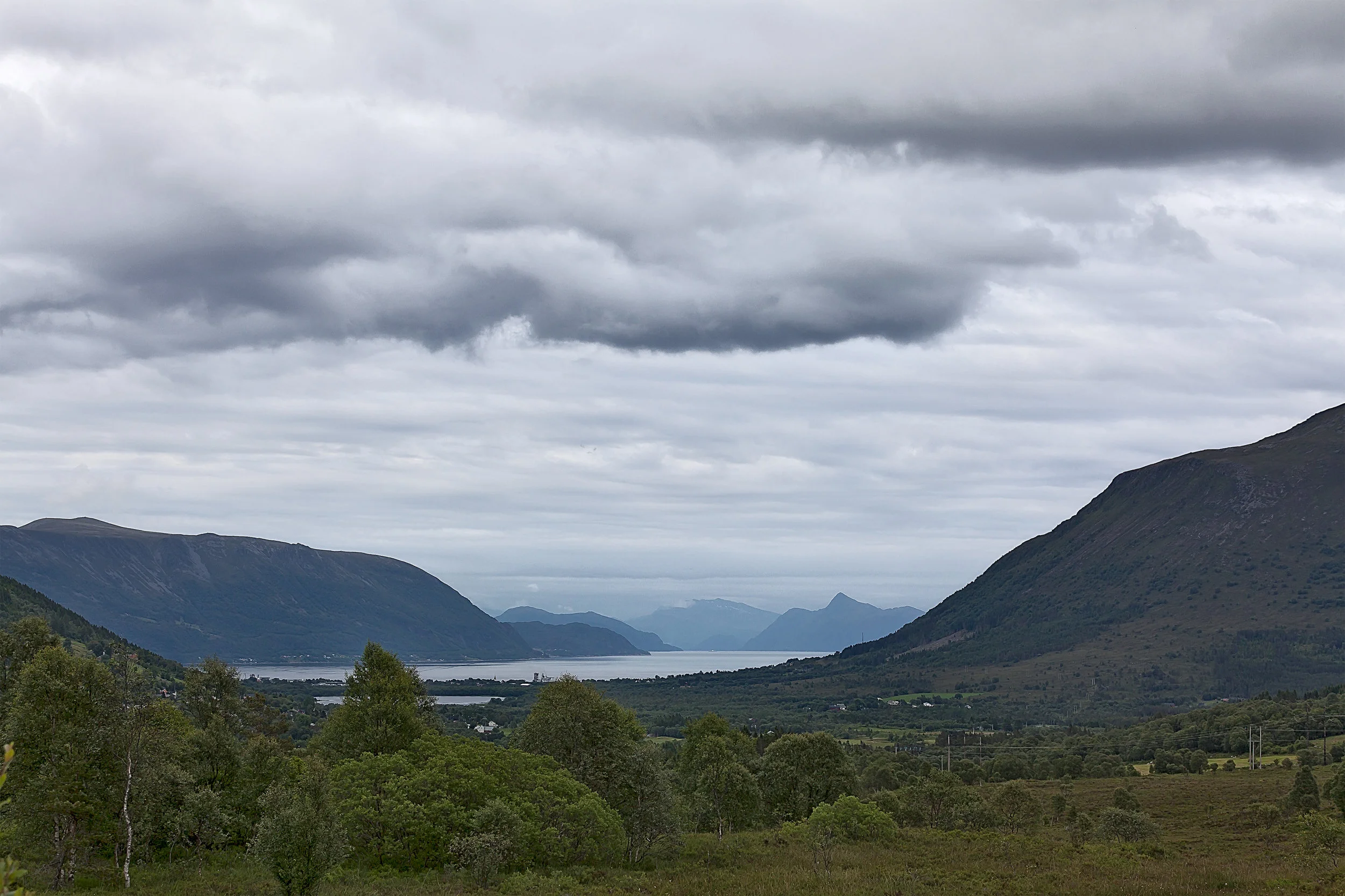 View from the island to the mainland, West Norway