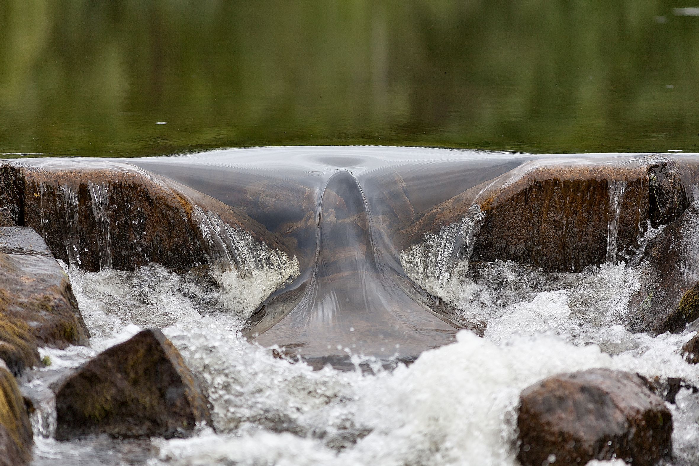 This river outlet has a peculiar shape that incites the imagination