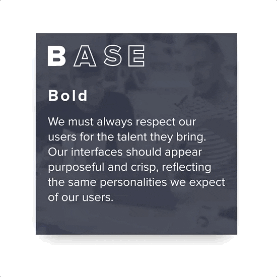 Figure 3 + 4: Bold. Authentic. Serious. Energetic.