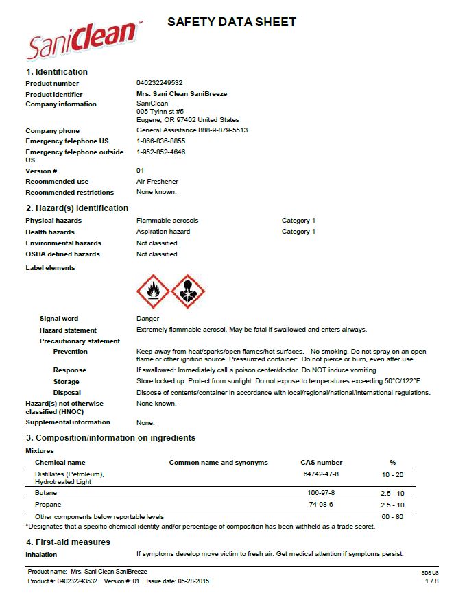 Aerosol SaniBreeze