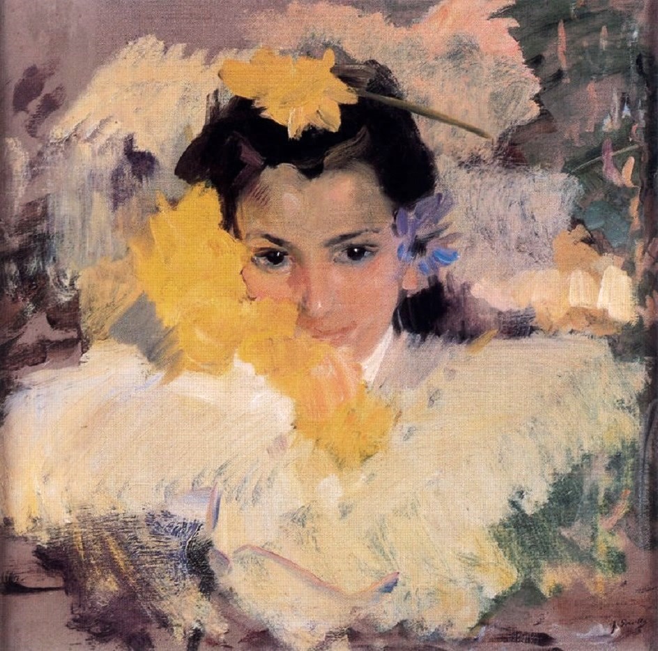 Joaquin Sorolla y Bastida (Spanish artist, 1863-1923) Girl with Flowers.jpg