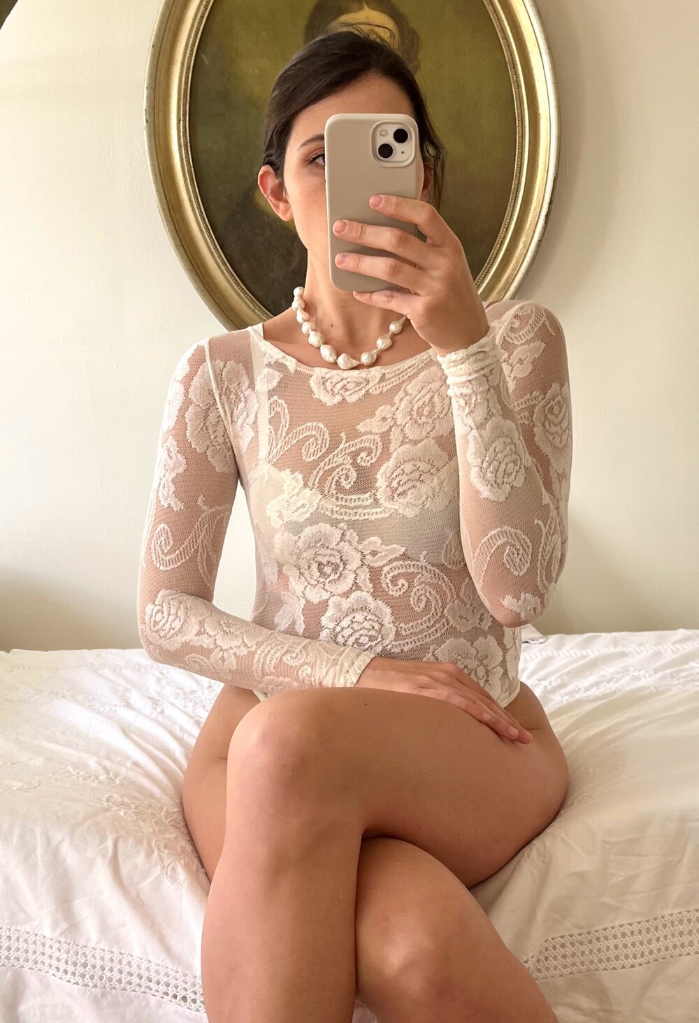 Vintage Floral Lace Bodysuit — Lucia Zolea