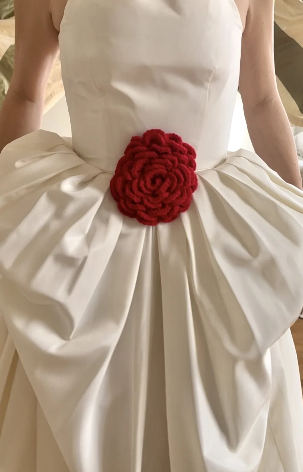 strapless open back dress A&A Luxe Red Rose Mini Corset Dress, Red / Xs