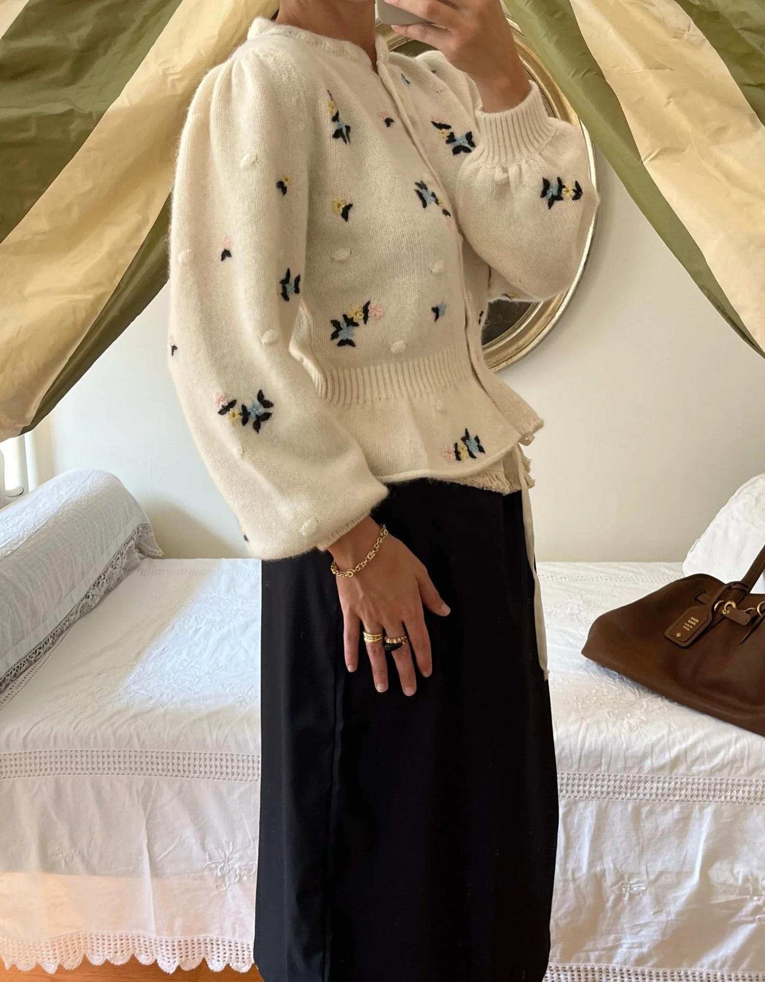 Raine Cardigan / Hand Embroidered Floral — Lucia Zolea