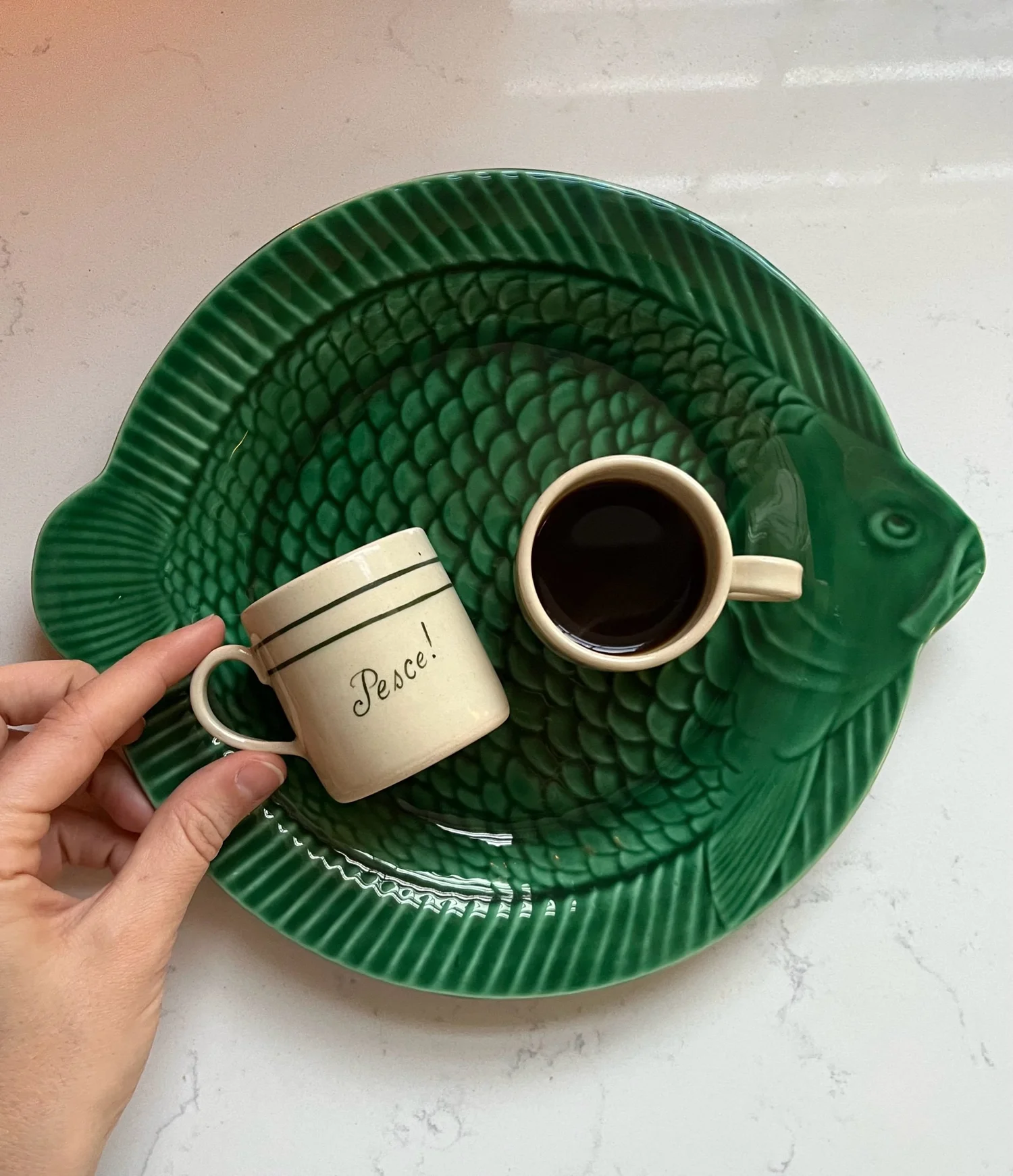 食器 50.s Hand Painted Pesce Espresso Set — Lucia Zolea