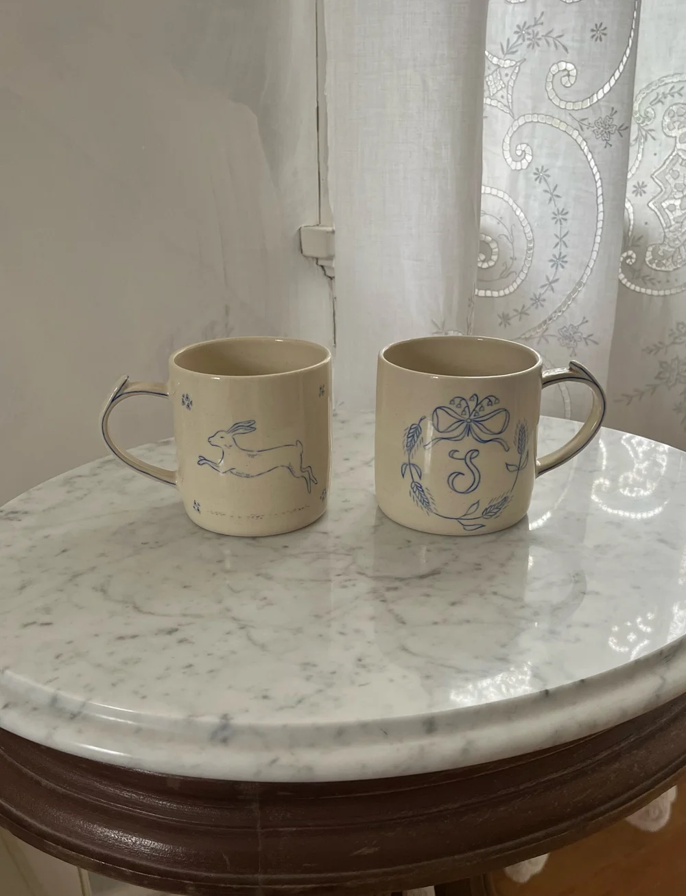 美品『ラブレス」ピーコート メルトン スカル刺繍ロゴ イタリア生地 ネイビー Hand Painted Delft Tile Broderie Mug — Lucia Zolea