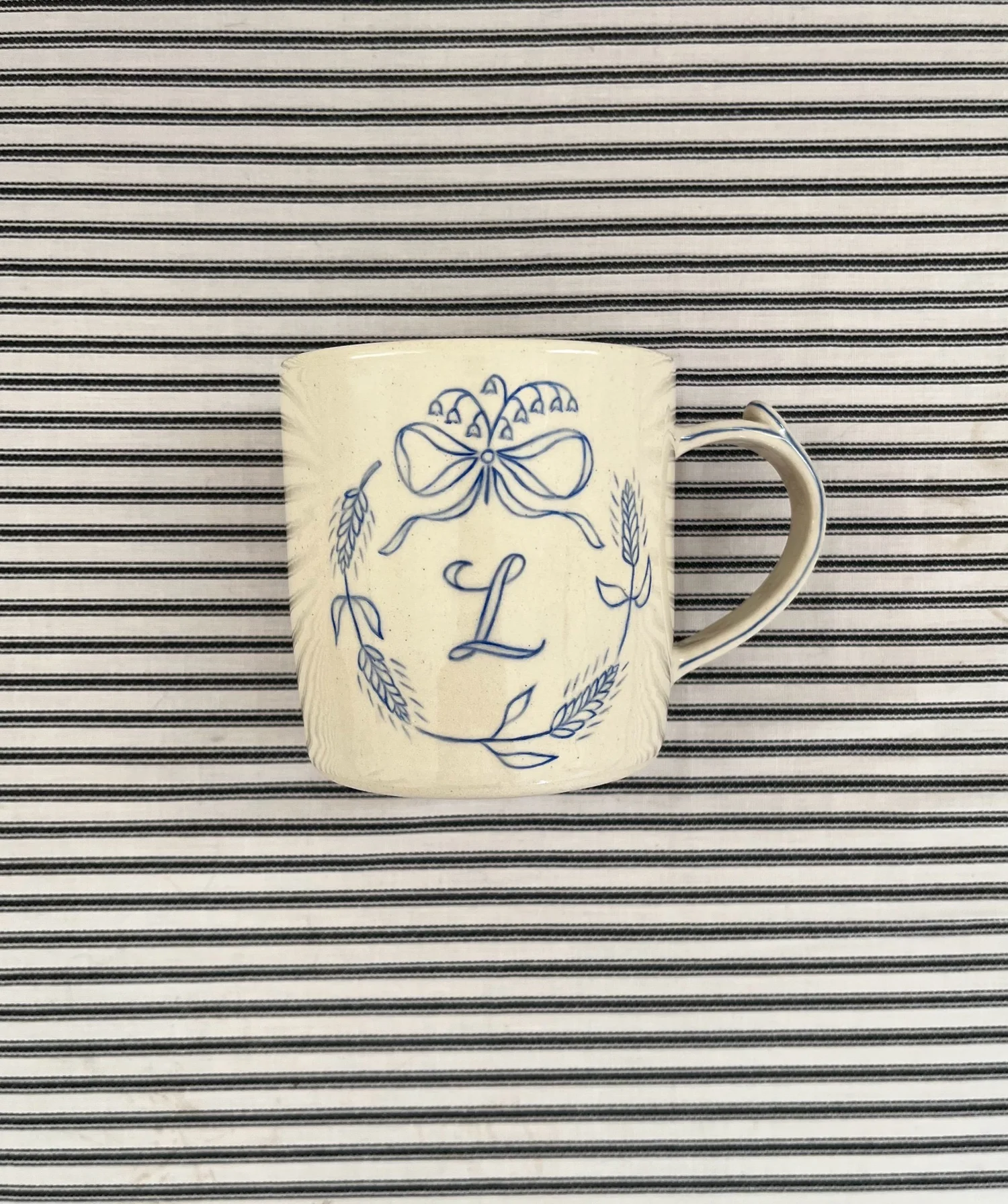 Hand Painted Delft Tile Broderie Mug — Lucia Zolea