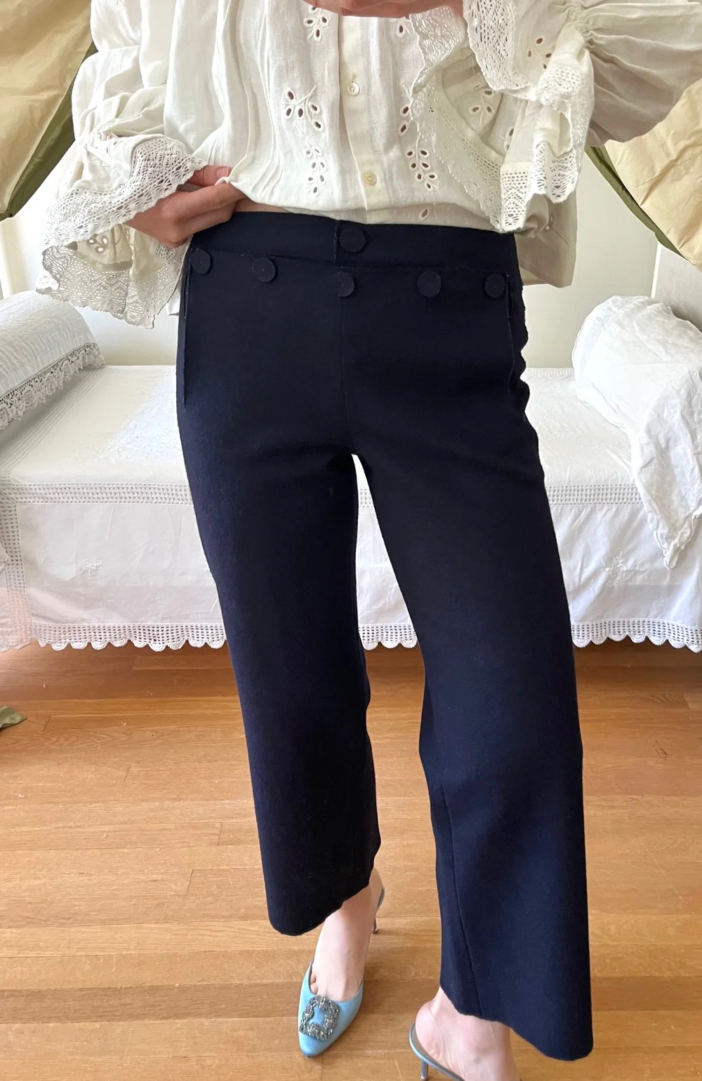 【完売品】loliiev sailorpants ロリエフ セーラーパンツ SALE】Sailor Layered Wide Pants