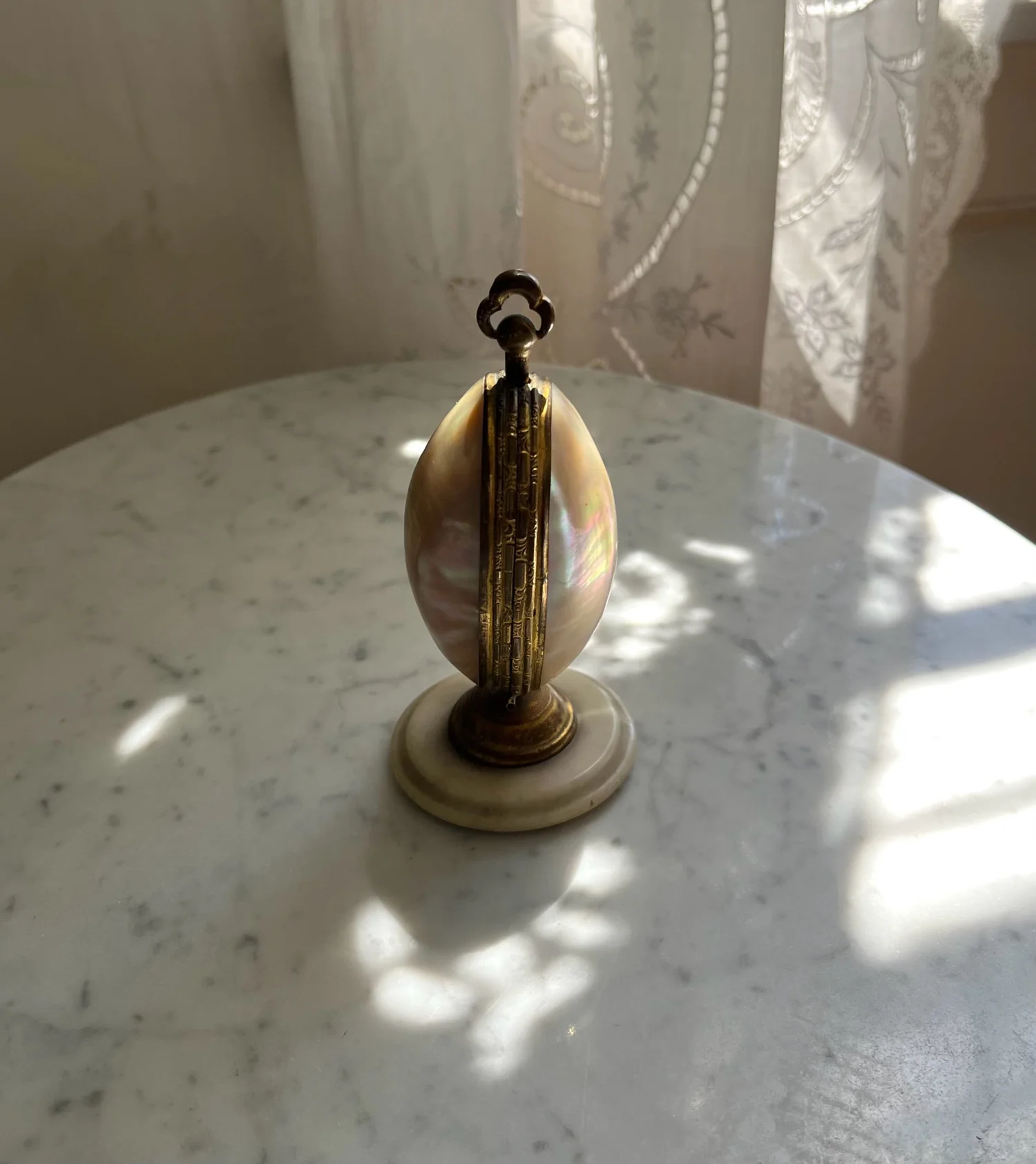 Antique French 19th Century Mother of Pearl Perfume Caddy — Lucia