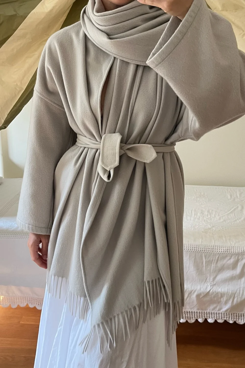 小物 vintage made in italy feragamo cashmere Rare Vintage Salvatore Ferragamo Cashmere Scarf Coat — Lucia