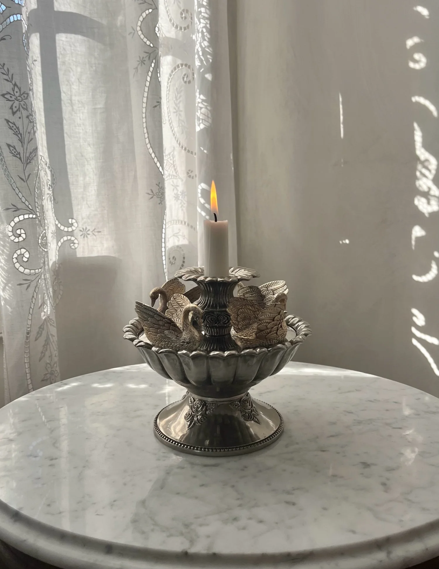 Rare Vintage Movable Swan Music Candlestick Holder — Lucia Zolea