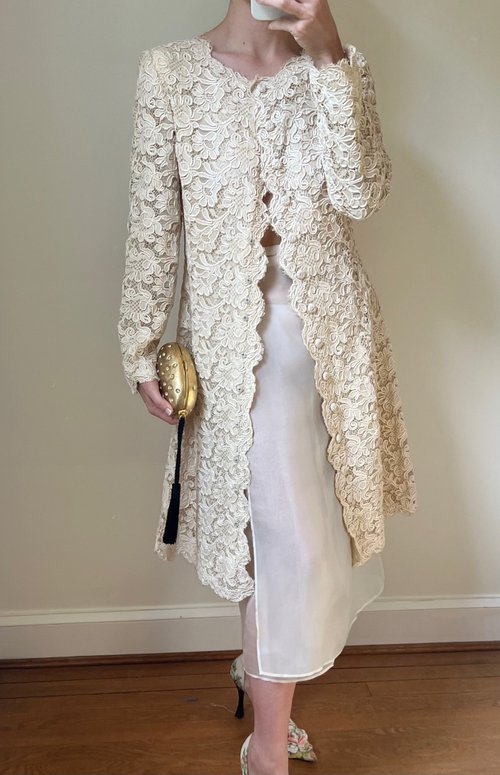 knee length dresses for ladies A-Line Wedding Dress with Matching Lace Cover-Up