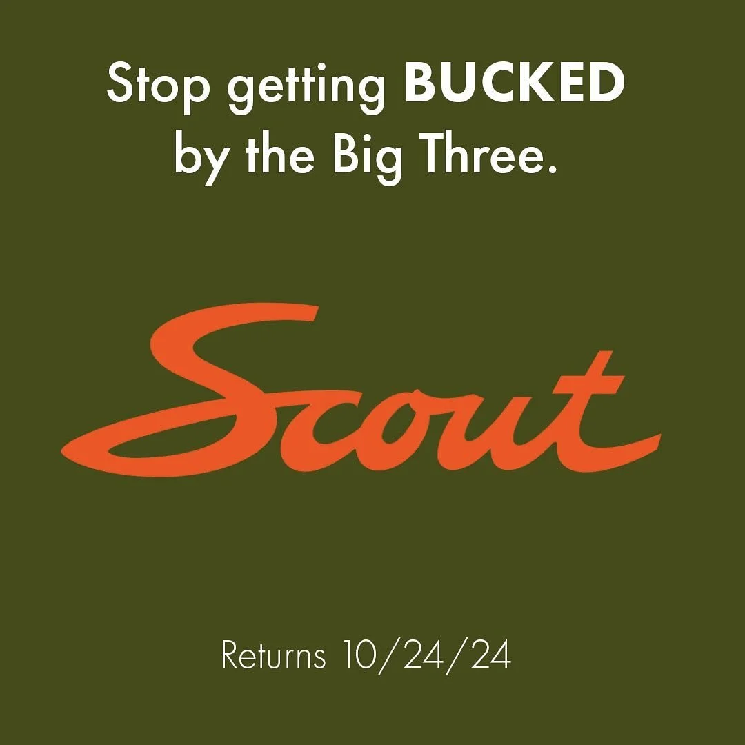 No, we&rsquo;re not bucking around&hellip; The reimagined, electrified Scout vehicles will be revealed October 24, 2024. Stay tuned!
.
.
.
.
.
.
.
.
.
.
.
.
#scout #scoutmotors #evtruck #evsuv #offroad #internationalharvester