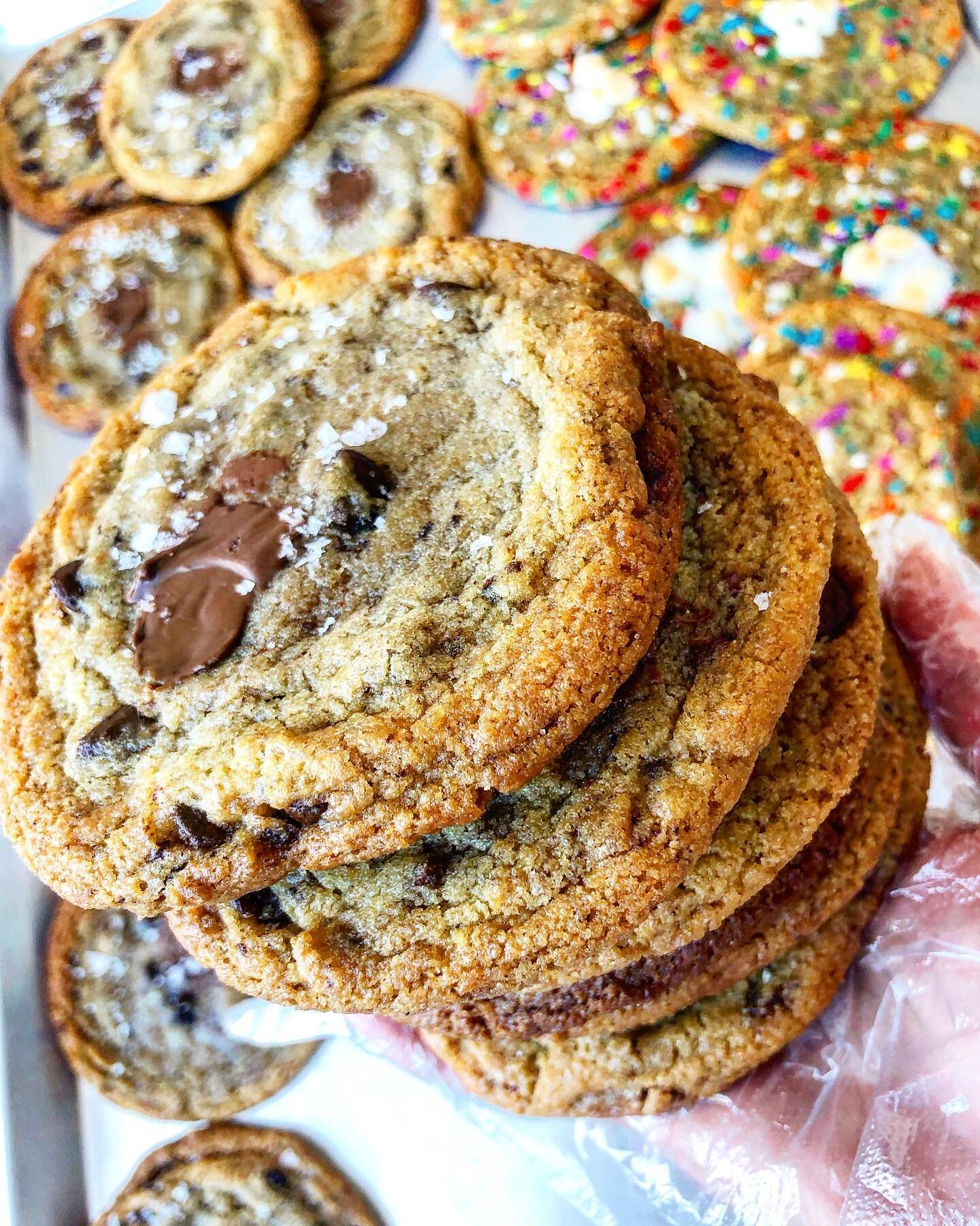 Who would you share this stack of Sea Salt Chocolate Chip Cookies with?