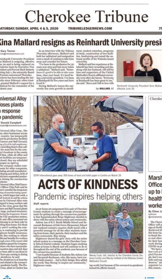 Cherokee Tribune SERV acts of kindness.jpg