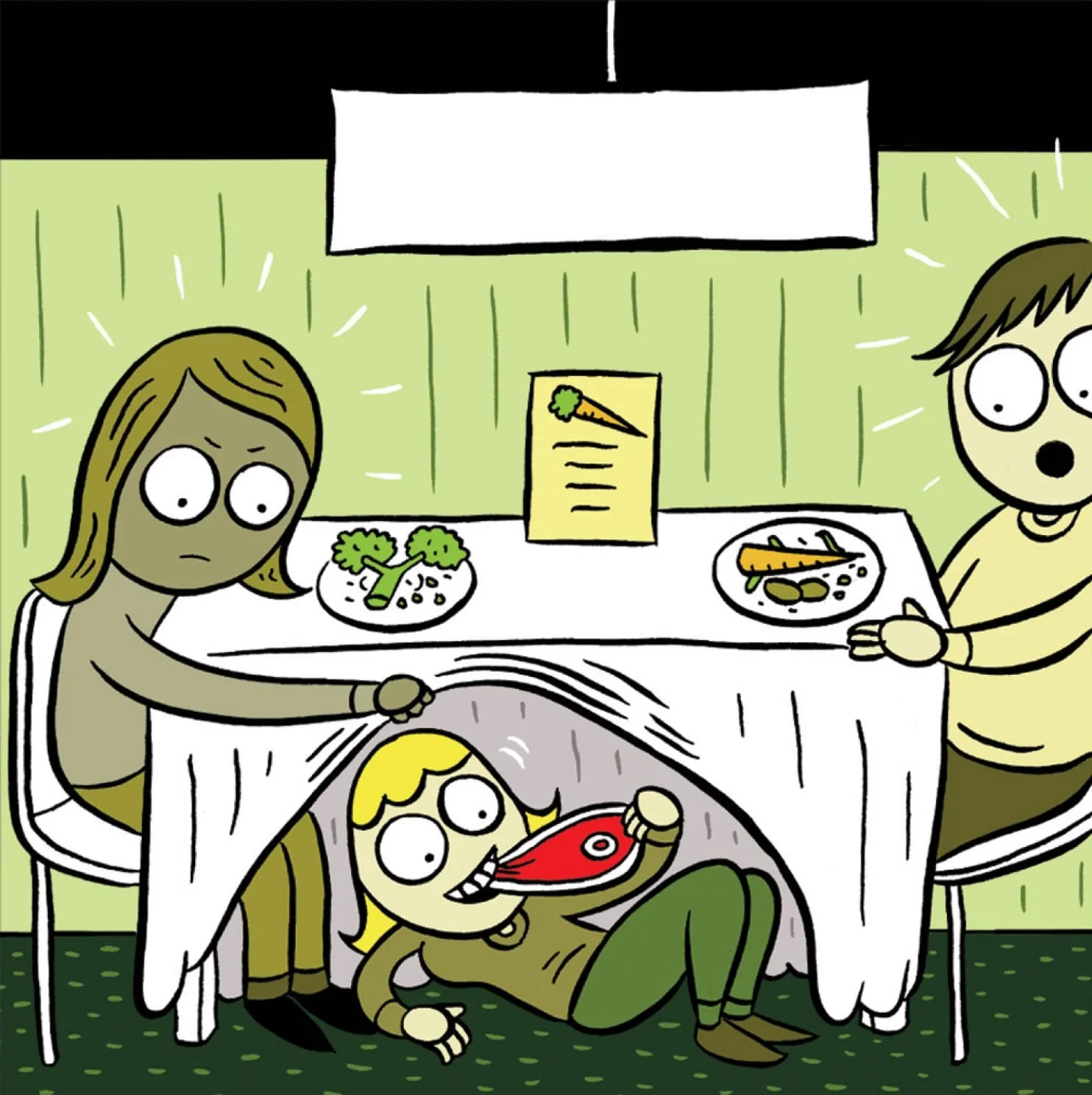 My roommate tells everyone she's a vegetarian, but I know the truth and it's eating me up