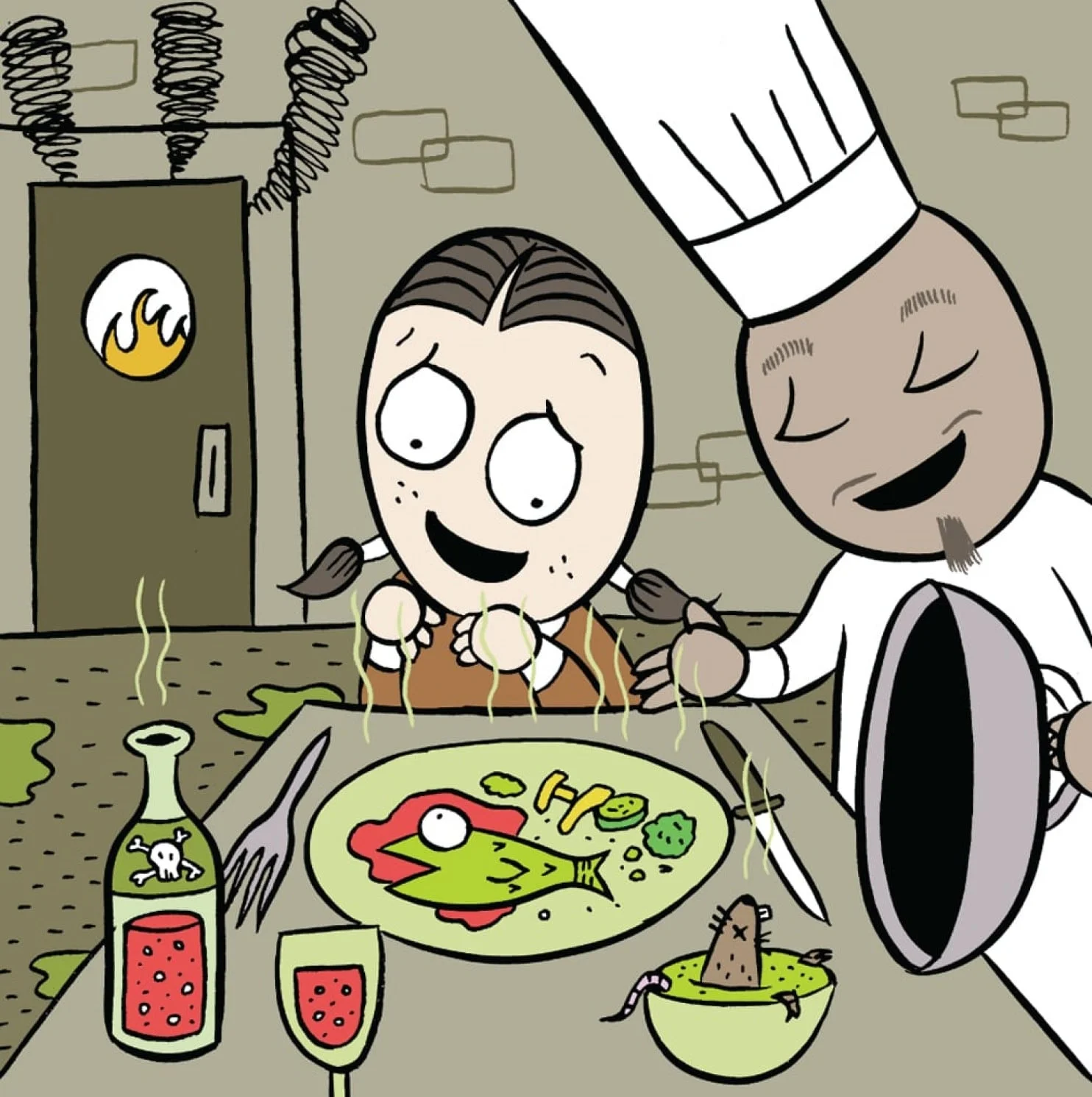 Our neighbor always invites us over but his cooking makes us gag. How can we keep this from getting awkward?