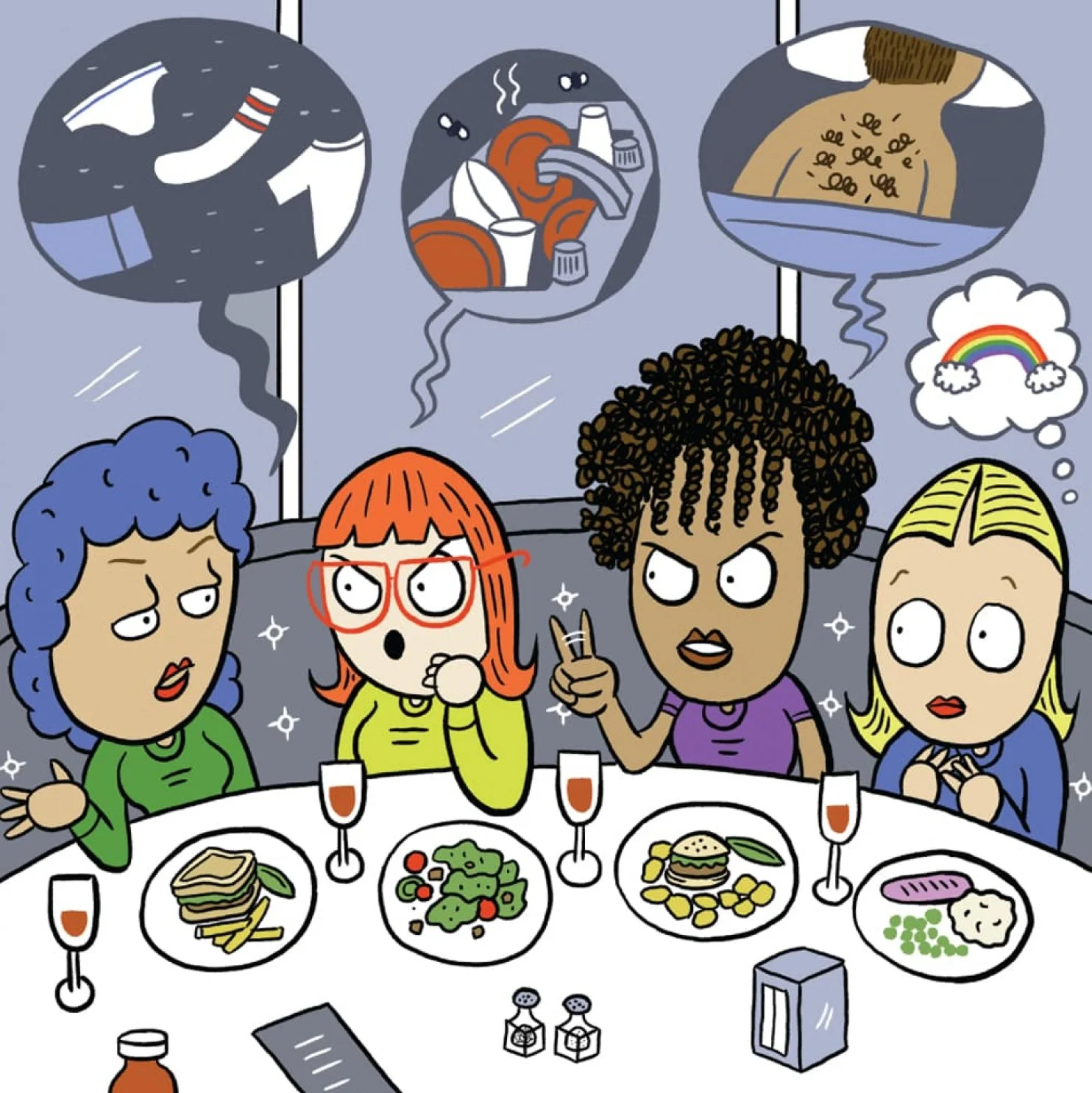 My co-workers ruin our lunches with their husband bashing. Should I speak up?