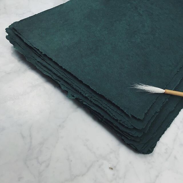 Working on a little shop update in the next day or two. This luscious green will be there. More sneak peeks in stories.
#handmadepaper #sharestudios #decklededge