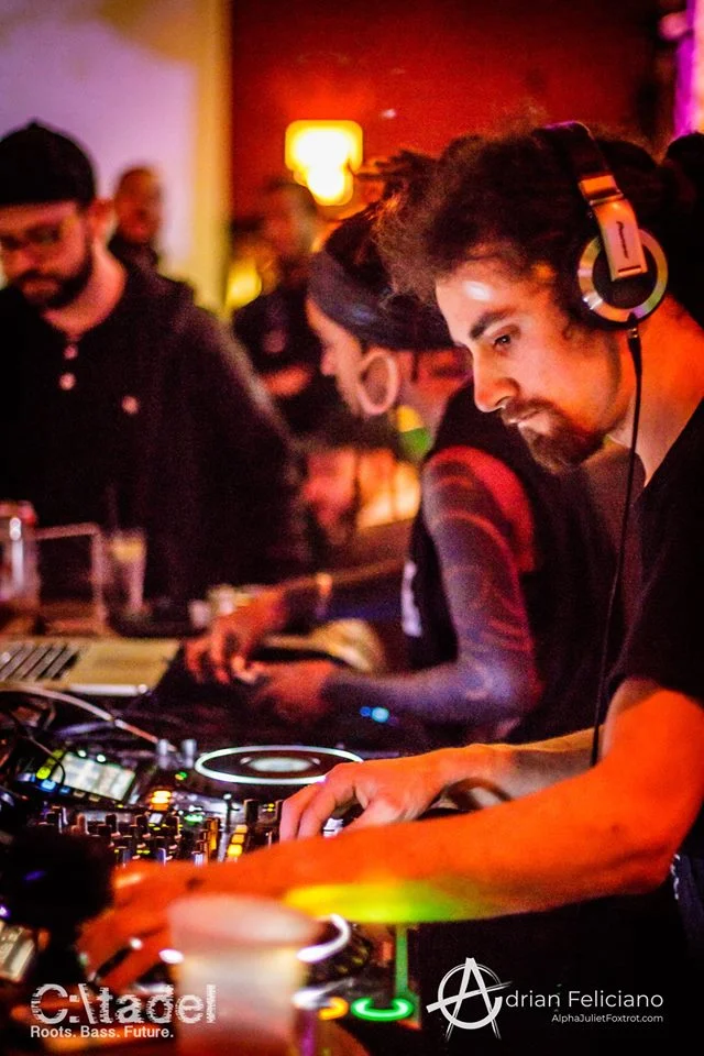 Tovia Ben Shapiro aka Terraphorm performs alongside A Hundred Drums at Citadel, Shapiro's new event in Boston that hosts international talent to promote roots dubstep and bass music (Credit: Adrian Feliciano)