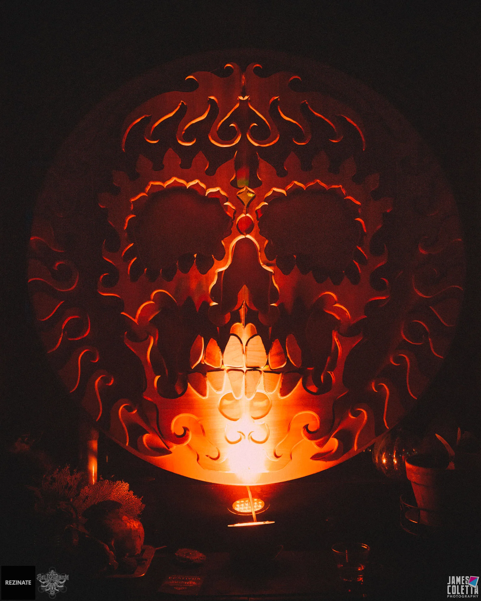 Decor at The Reliquarium’s warehouse and event space in Lincoln, RI ( Credit: James Coletta )