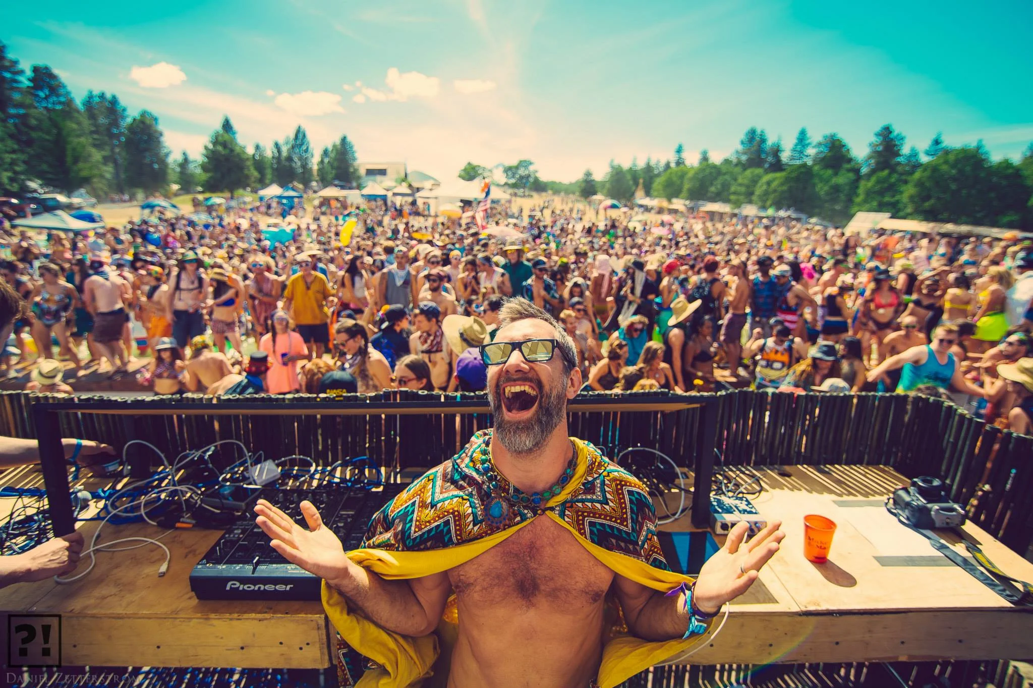 Jason absolutely feeling it at What the Festival in 2015