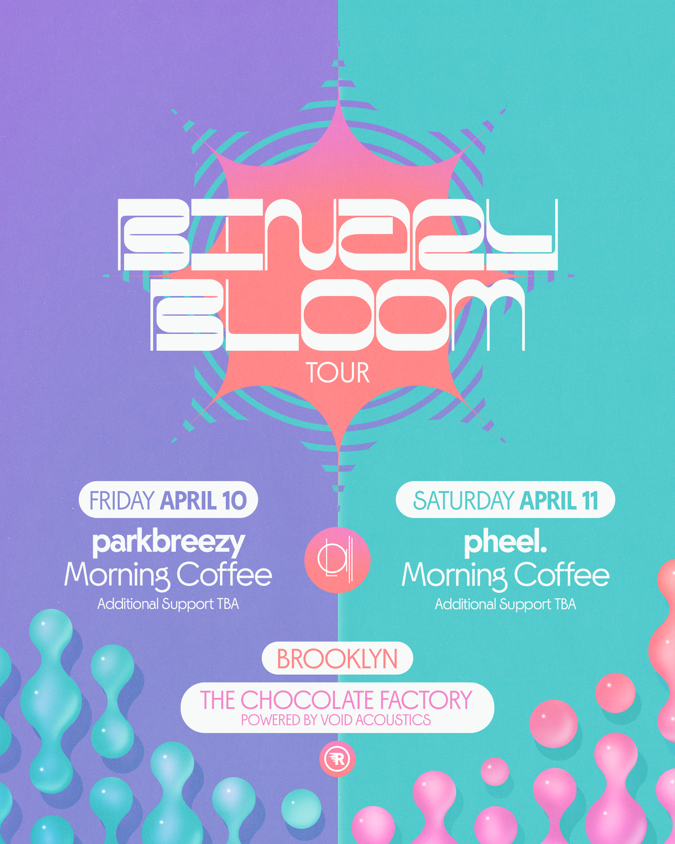 The Rust Music Presents: a weekend w/ parkbreezy &amp; pheel. - Binary Bloom Tour at The Chocolate Factory – Brooklyn, NY [2-day Event]