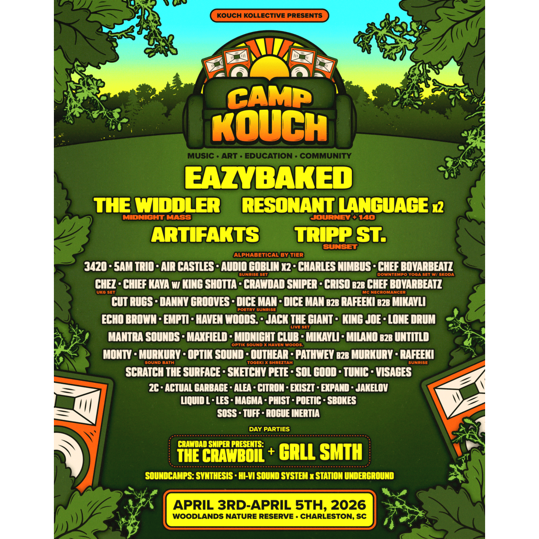 Kouch Kollective Presents: Camp Kouch ft. Eazybaked, The Widdler, Resonant Language, 3420, &amp; more @ Woodlands Nature Reserve - Charleston, SC