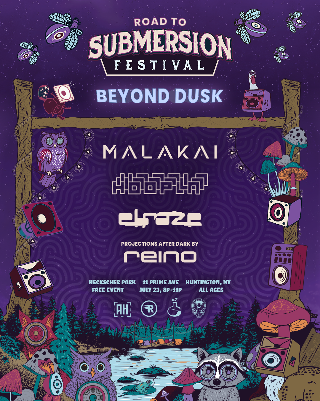Road to Submersion: Beyond Dusk ft. Malakai, Hoopla &amp; E-Braze at Heckscher Park – Huntington, NY [FREE SHOW]