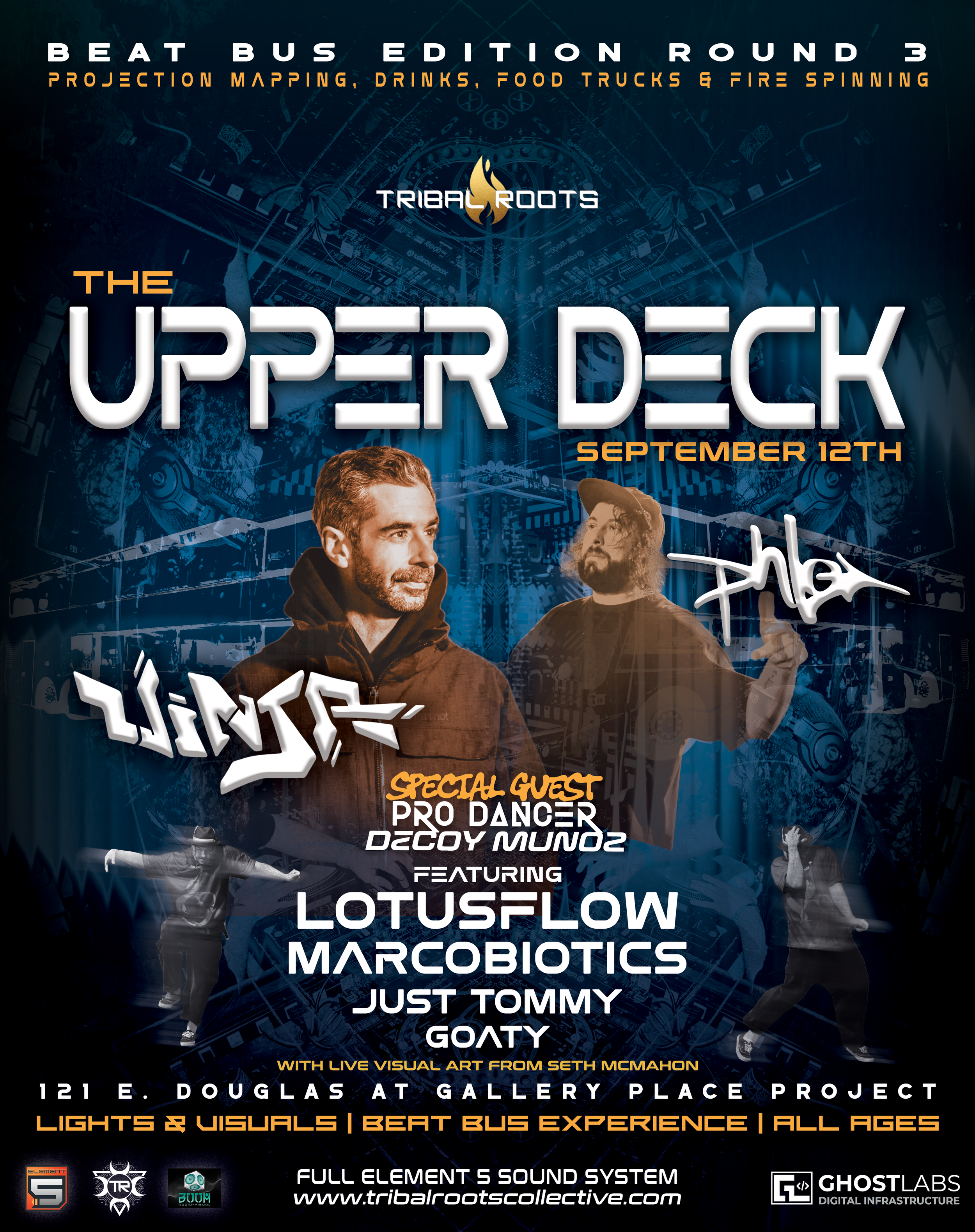 Tribal Roots Presents: Beat Bus Round 3 ft. Vinja &amp; phLo w/ Special Guest Decoy Munoz at Gallery Place Project - Wichita, KS