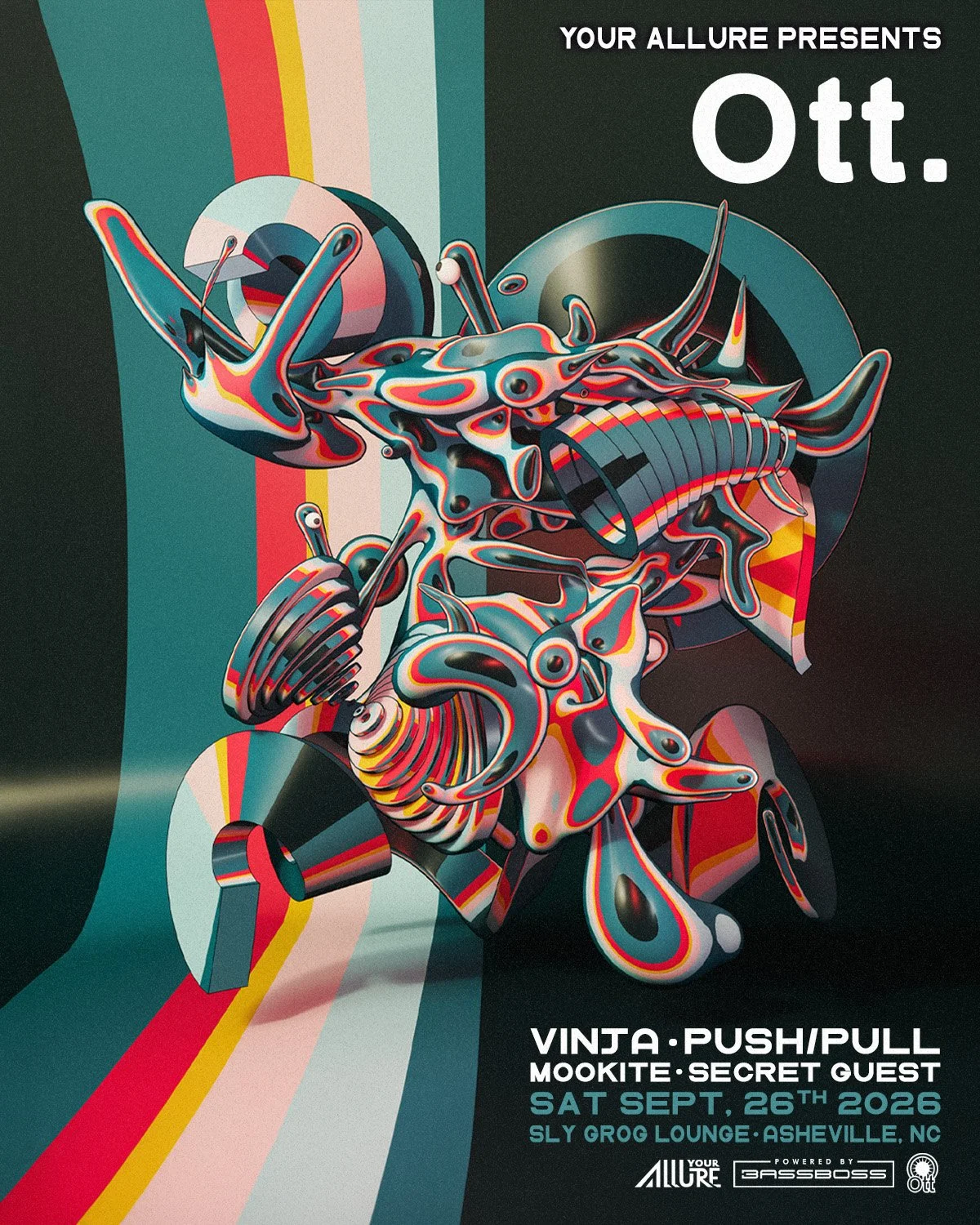 Your Allure Presents: Ott. w/ Vinja, Push/Pull, &amp; Mookite at Sly Grog Lounge - Asheville, NC