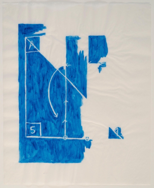 Elena Dao Jing Yu.. From Notation Score Paintings, 2015, series of twelve paintings, 17" x 14", acrylic on tracing paper. Photograph courtesy of the artist.