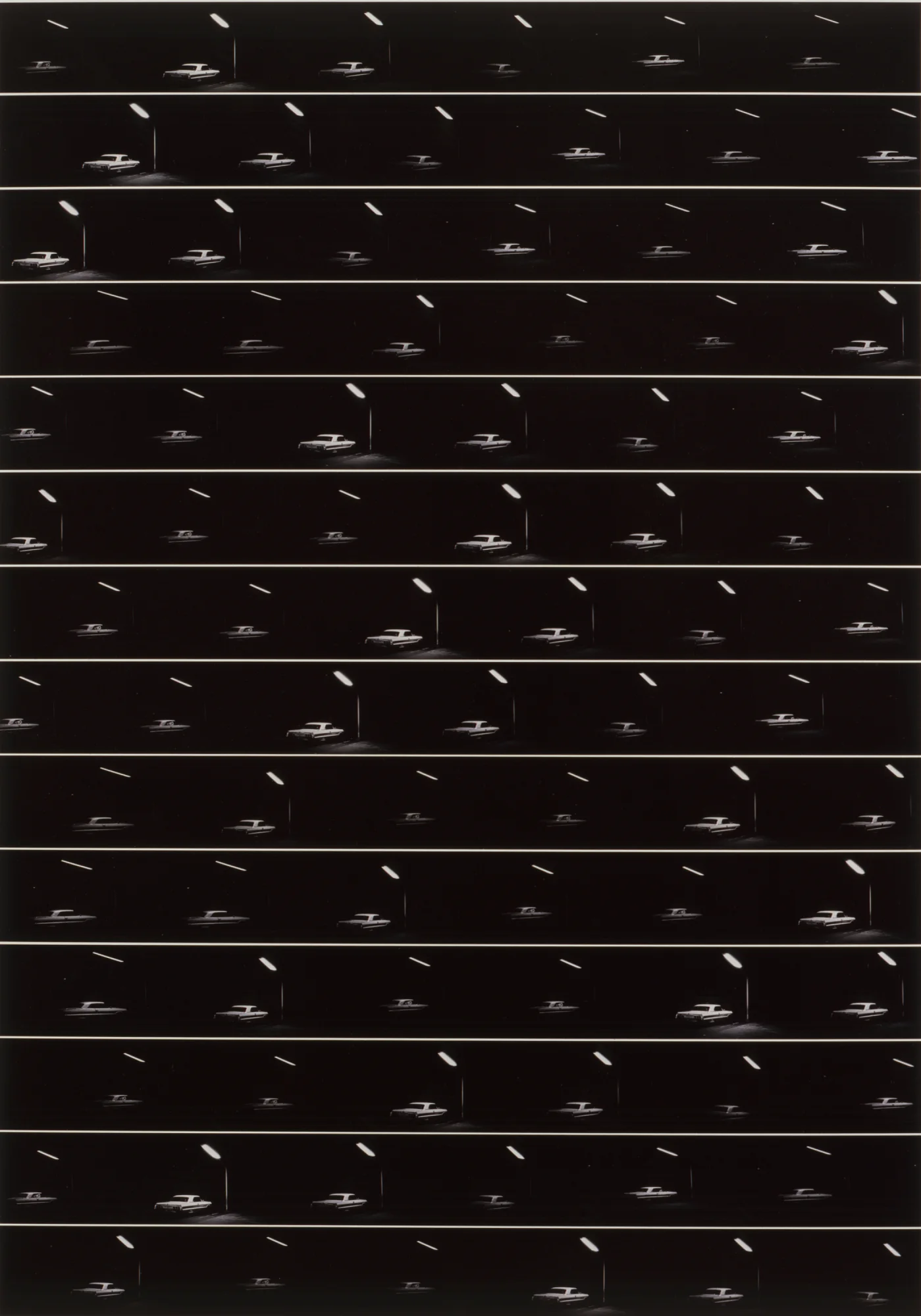 Ray K. Metzker, Composites: Philadelphia (Car and Street Lamp), 1966, gelatin silver prints, Smithsonian American Art Museum, Museum purchase, 1984.57.1, © 1966, Ray K. Metzker