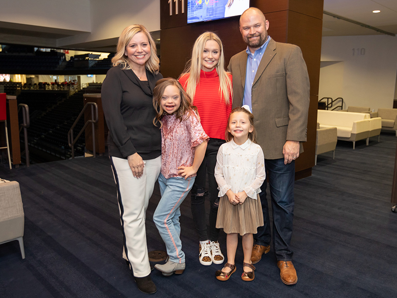   Mississippi’s 2019 Children’s Miracle Network Hospitals Champion, Aubrey Armstrong, with her family  