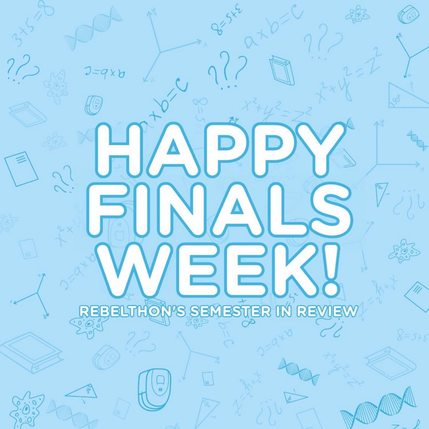 Happy #finalsweek RebelTHON fam 🙌🏻📚👨🏽&zwj;🎓

We know you would rather be dancing in the Union than studying in the Library right now. Although we can&rsquo;t turn back the clock we can take a walk back through this semester and all the fun we h