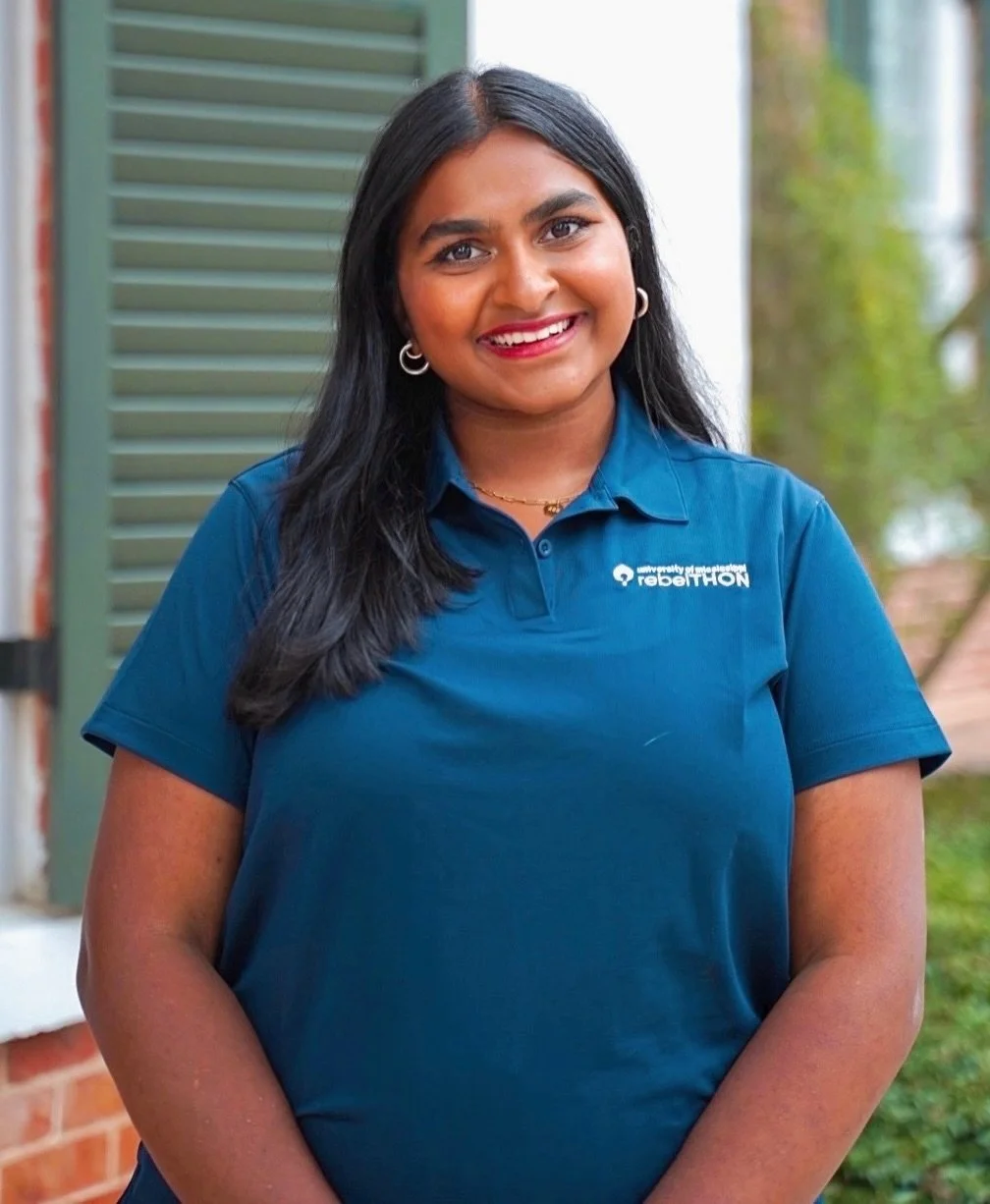 ANIKA RAVI IS REBELTHON PRESIDENT !!!!!🪁🩵

Anika has been a faithful member of RebelTHON since her freshman year serving as a Morale Captain. In 2025 she served as Assistant Director of Morale and this past year she helped lead RebelTHON as Vice Pr