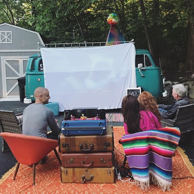 We had the sweetest night last night! We celebrated a birthday, a kindergarten graduation, Father&rsquo;s Day, and grandparents visiting for the first time since Christmas. Gathering with loved ones around an outdoor movie is a great way to celebrate