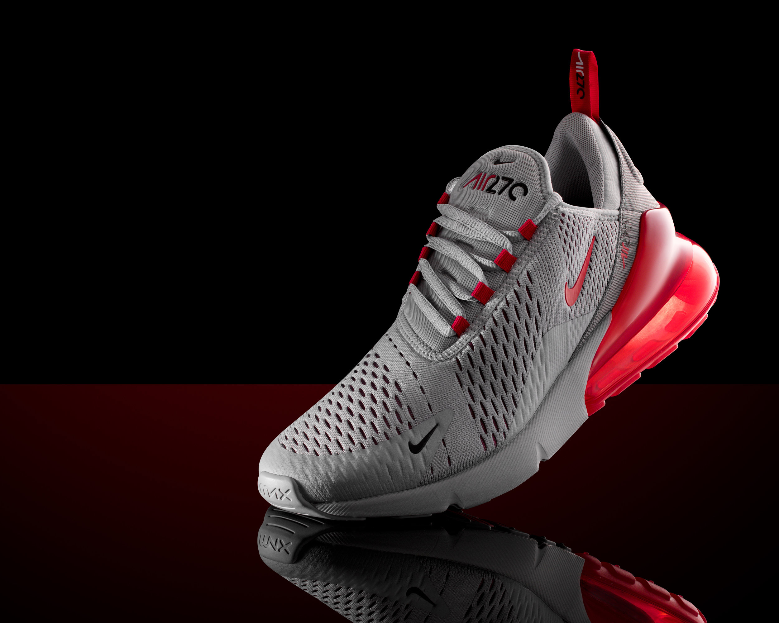Nike Air Max 270 Wolf Grey University Red Sneaker Shoe Product Photography by Aleksey Zozulya ch3m1st.jpg
