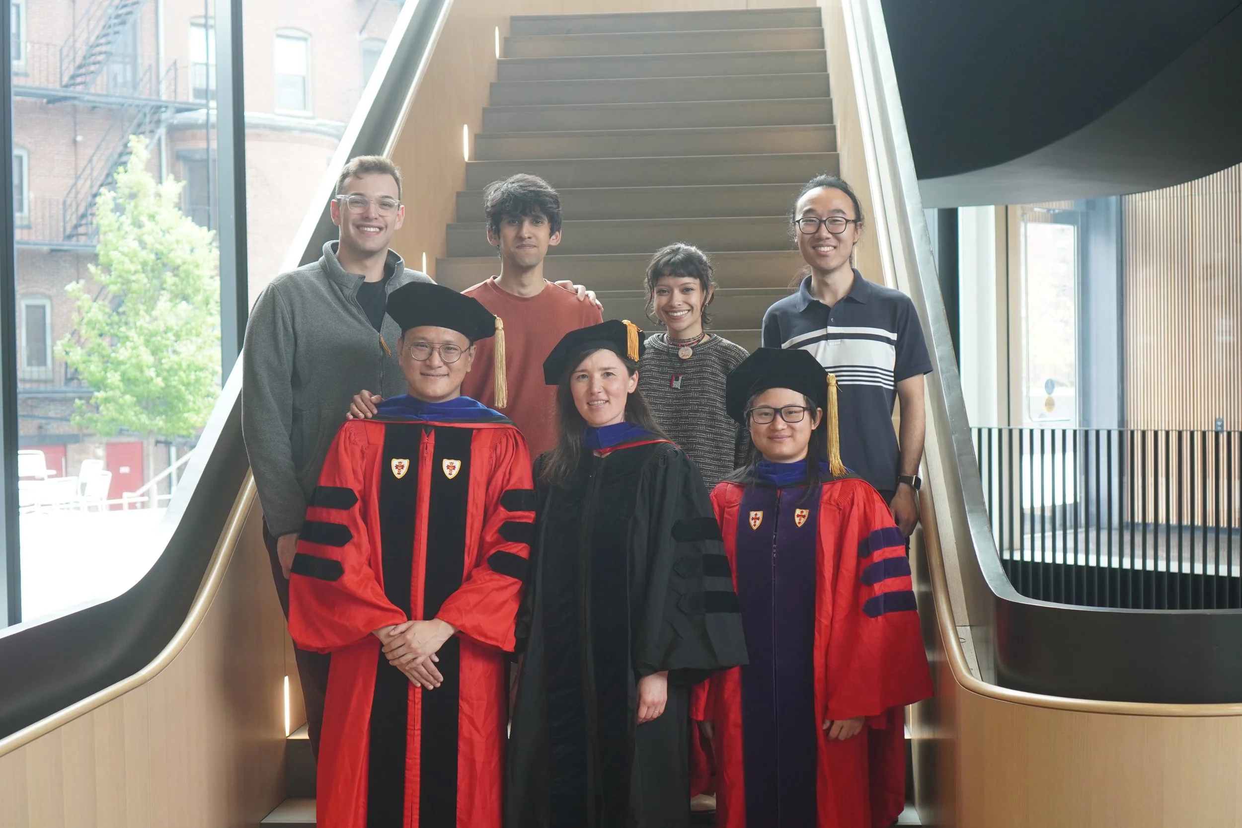 Congratulations to our newest PhD grads: Zezhou Sun and Xingjian Han