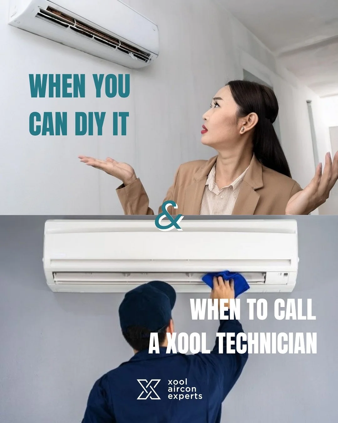 Not every aircon issue needs a technician&mdash;but knowing the difference can save you time, money, and stress. 🥶❄️

Some fixes are simple DIYs, but when bigger warning signs show up, calling XOOL ensures expert care and guaranteed peace of mind.✨
