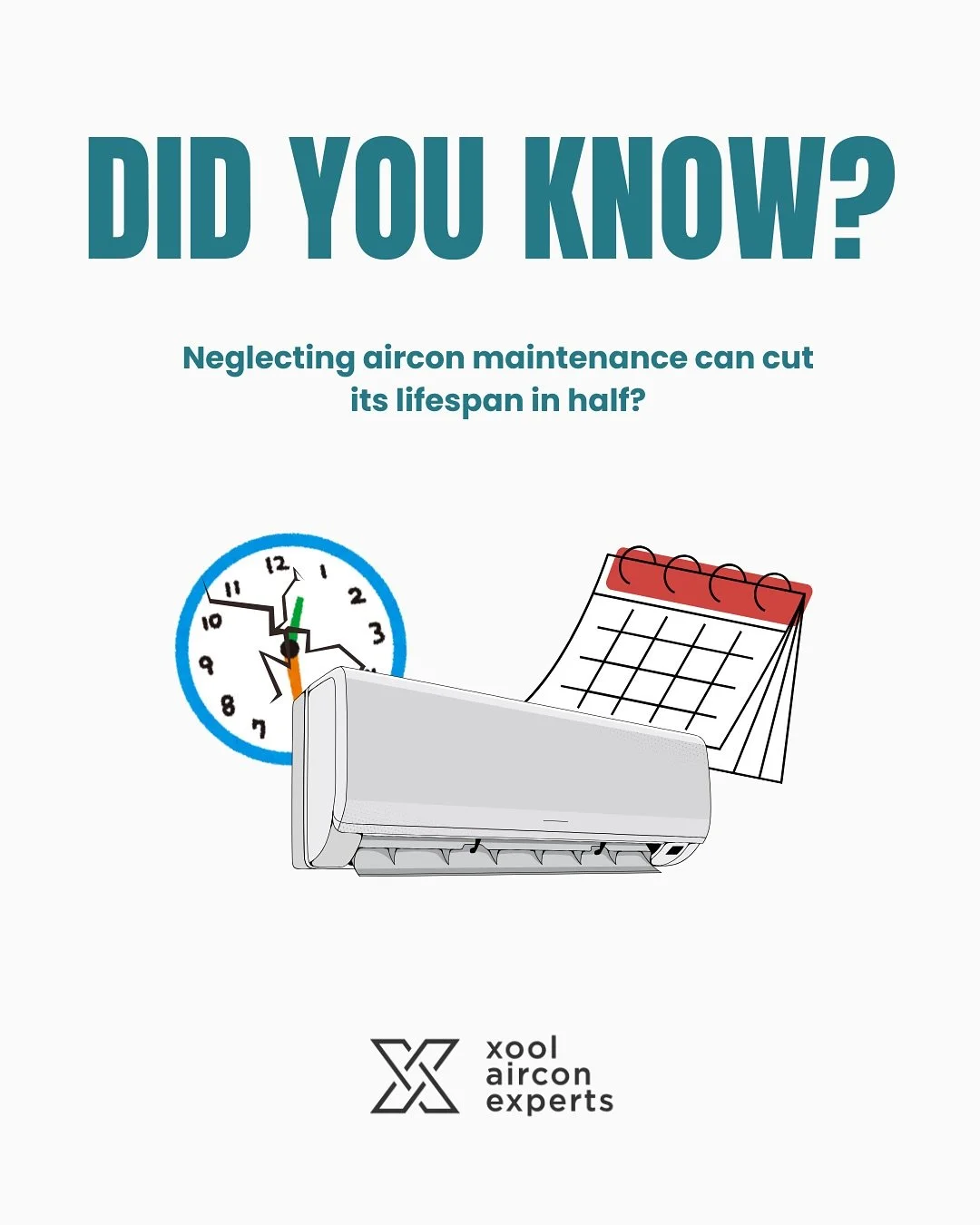 Your average aircon should be able to last longer than a decade. But poor maintenance WILL see your AC&rsquo;s lifespan melt away 🥵
Book your next servicing with XOOL today ❄️❄️
#StayCoolWithXool