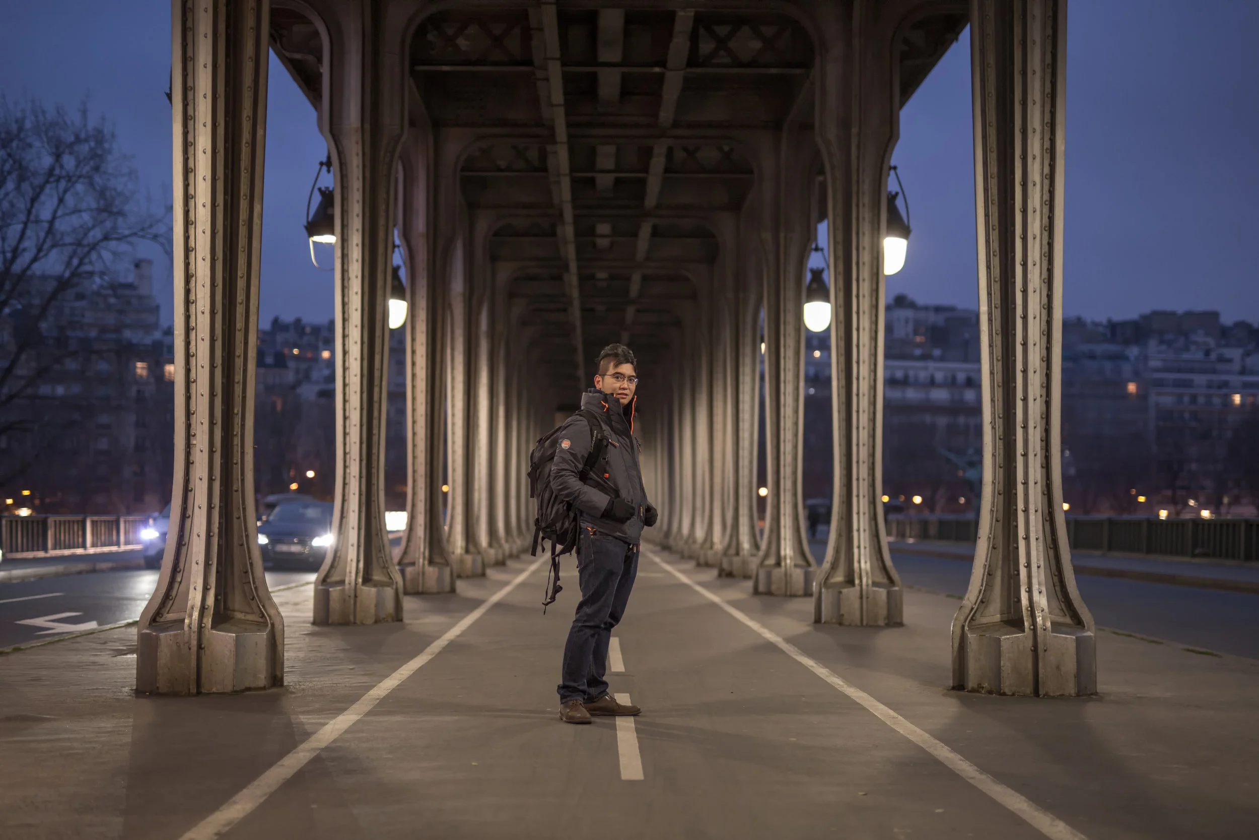 try to look cool in Paris despite it was cold and windy...