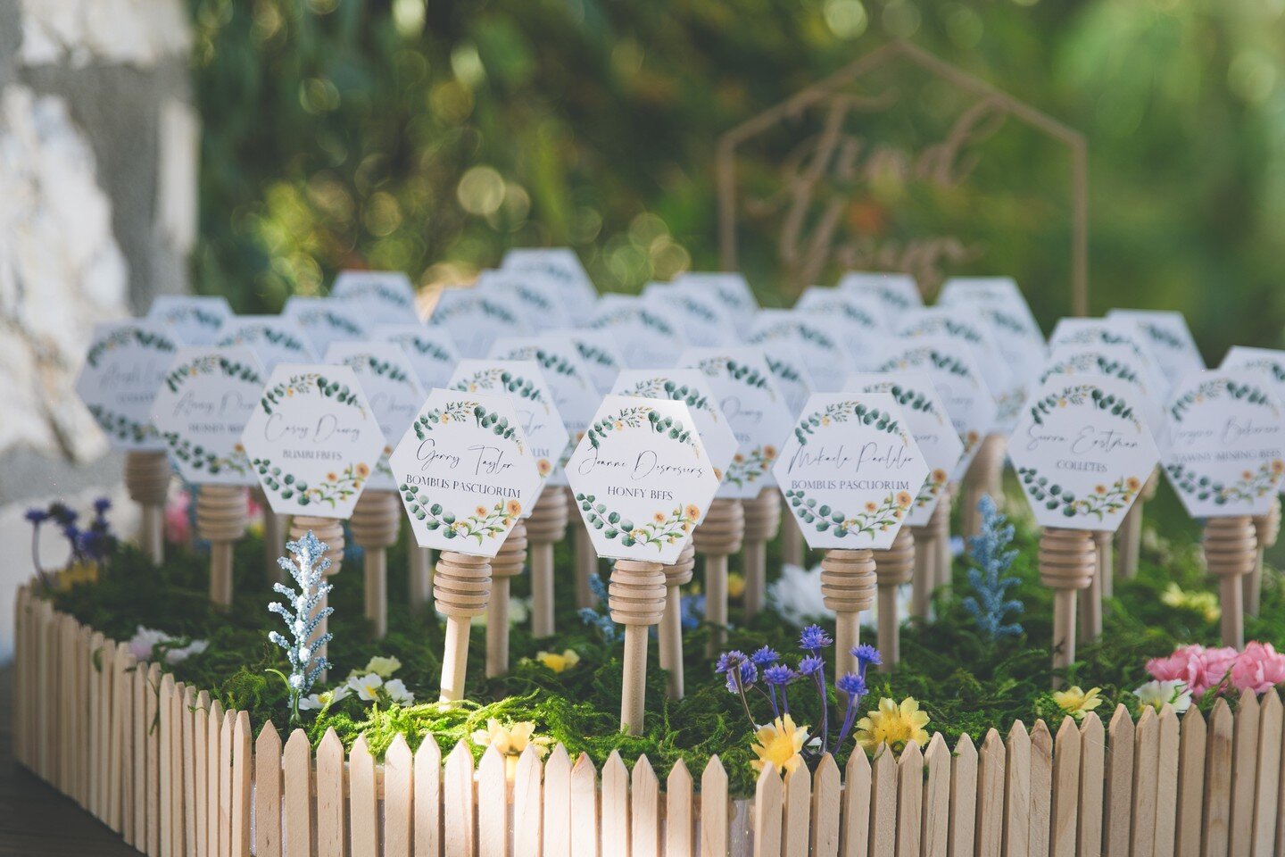 Super cute hand made seating place cards!