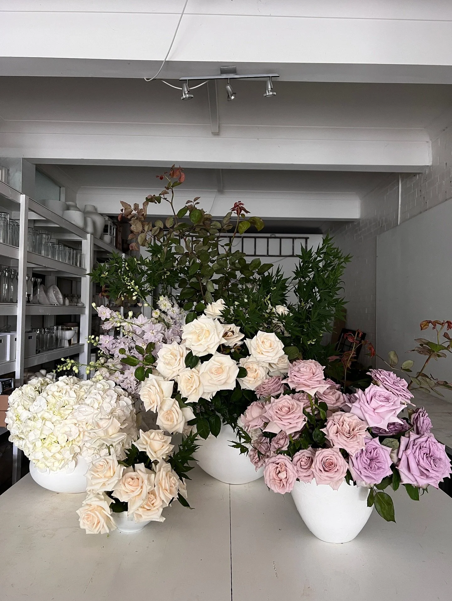 Ever growing collection of white ceramic vases 🤍🤍🤍scenes from the studio