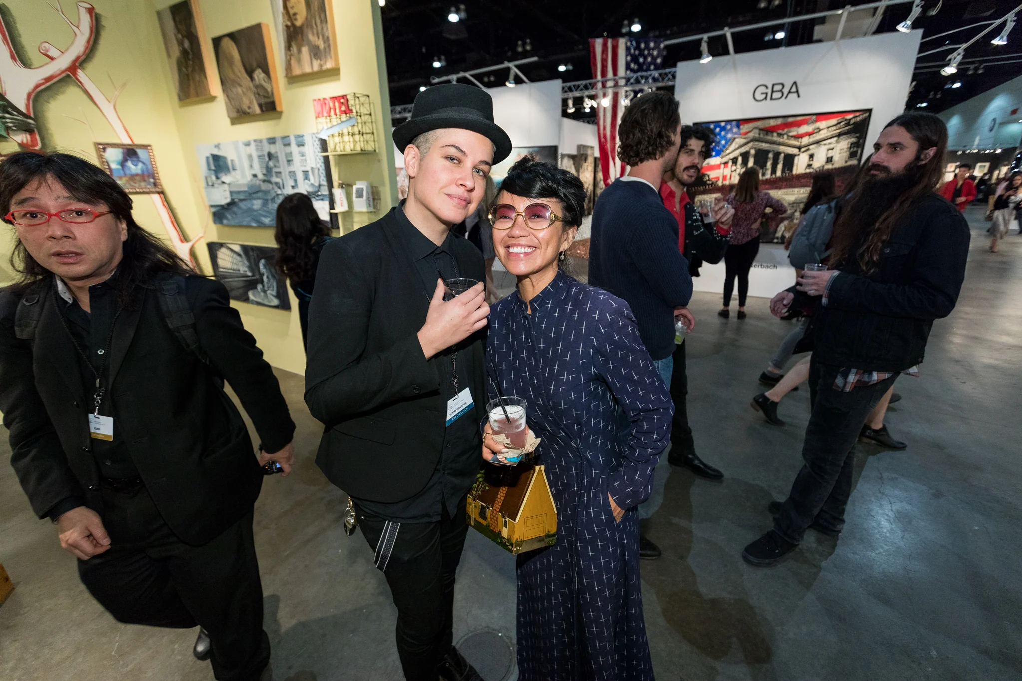 Samitra Borhanpour & Ethel Seno at the 2018 LA Art Show