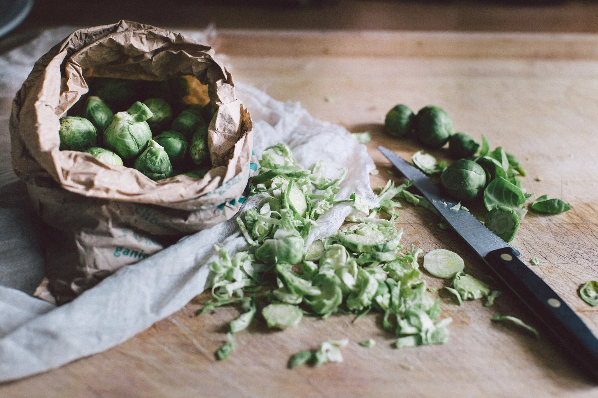 Crab, brussels and apple salad // Retreat - a food and lifestyle blog. Photographed by Emma Gutteridge