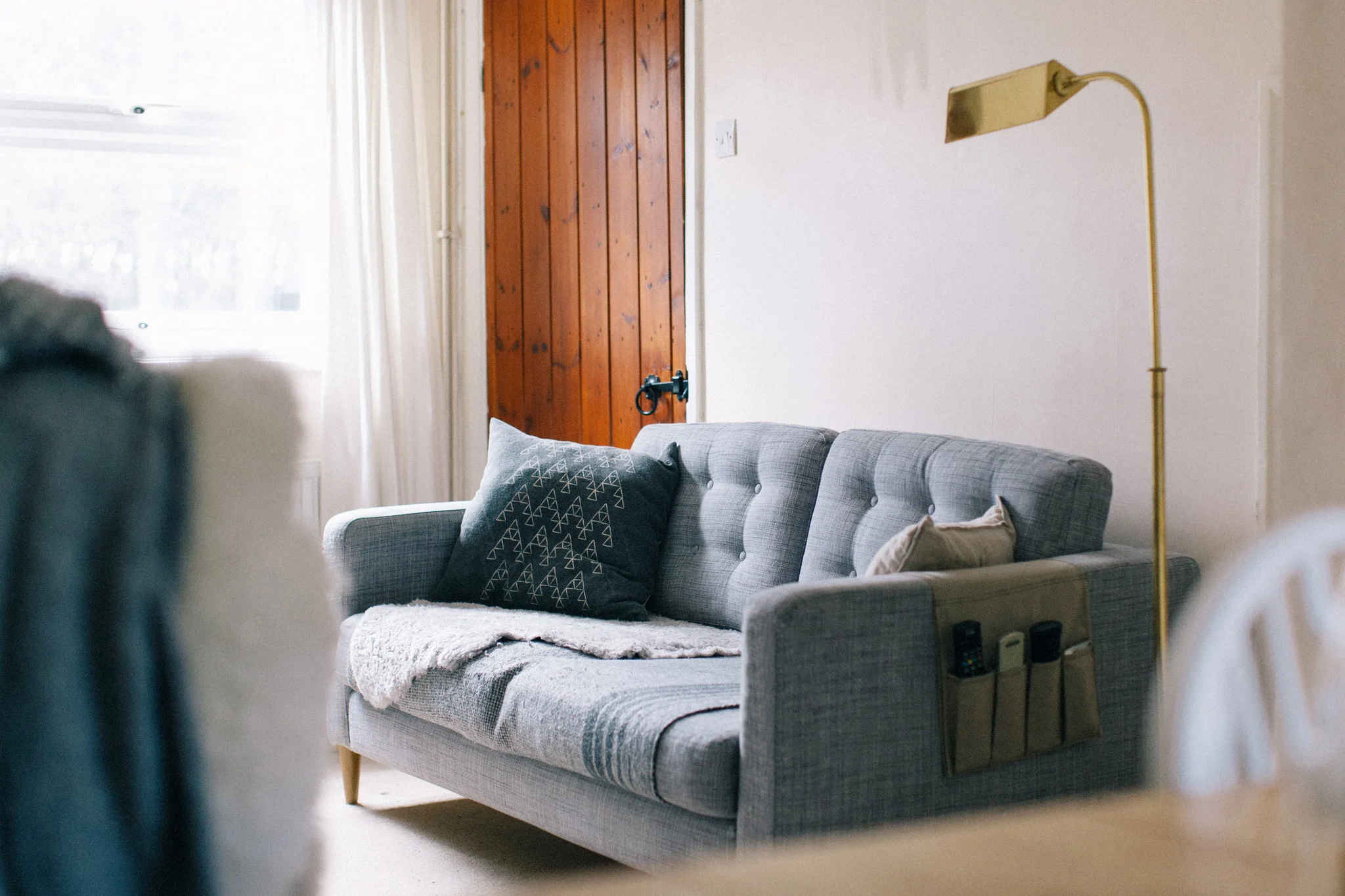 Ikea Karlstad hack with tufting and mid century legs. Retreat // Sussex food & lifestyle blog