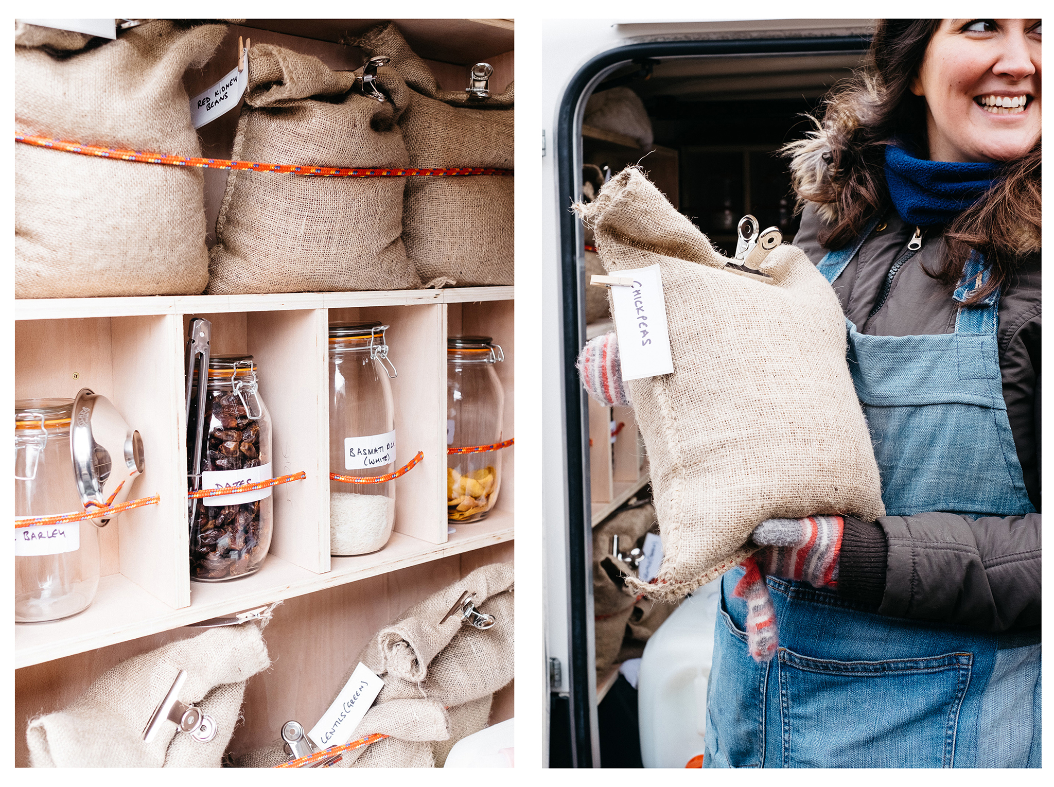 Charlotte's Cupboard is a packaging free venture in Sussex that offers home delivery or market days. You bring your own containers and pay only for the food! 